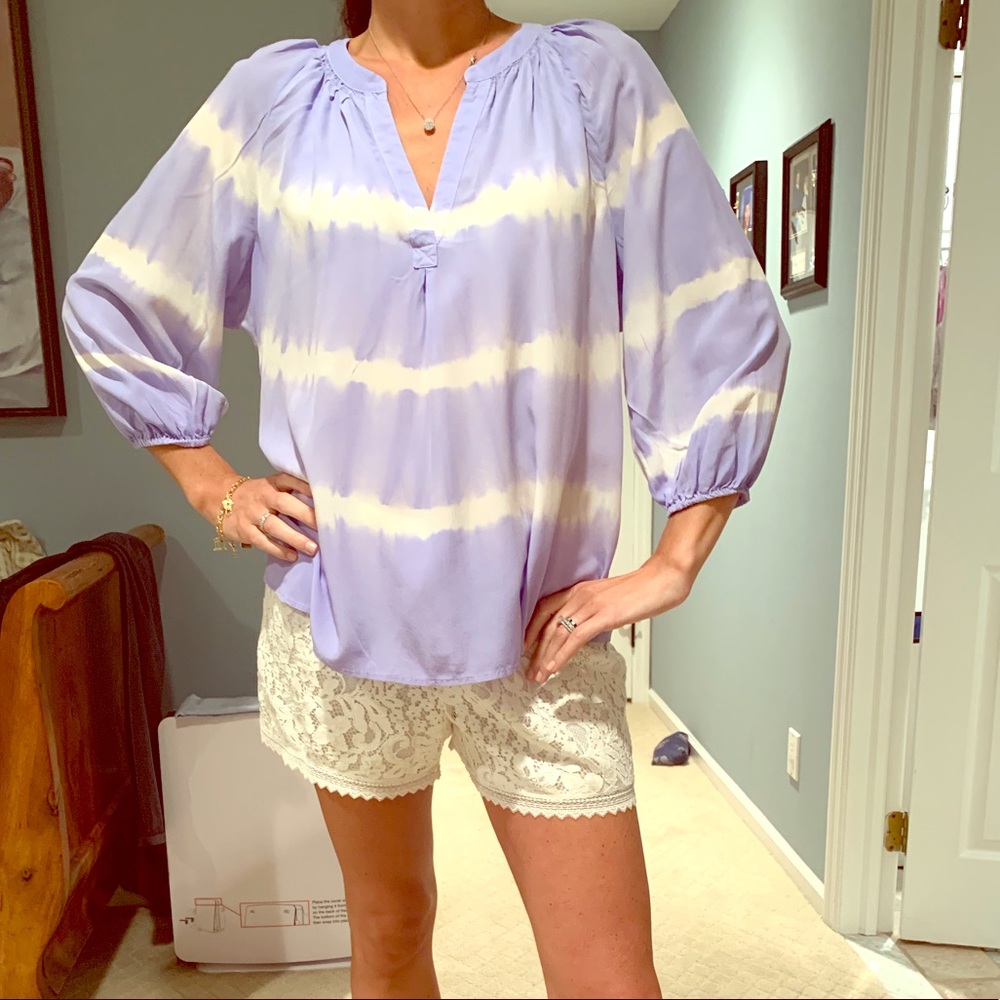 Joie Addie Silk Tie-Die Blouse
